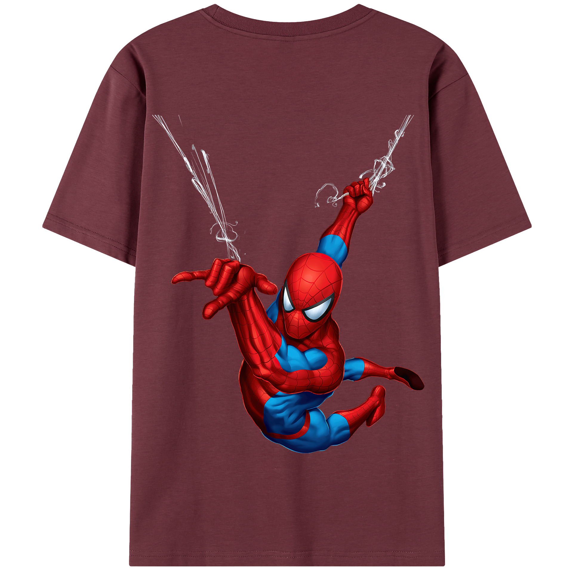 Spider Man スパイダーマン 綿100％半袖Tシャツ（背面プリント）